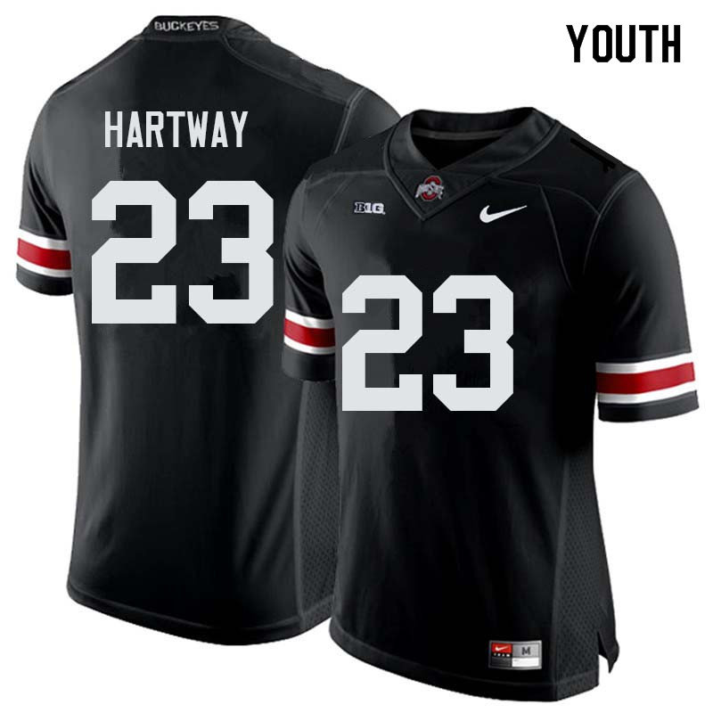 Ohio State Buckeyes Michael Hartway Youth #23 Black Authentic Stitched College Football Jersey